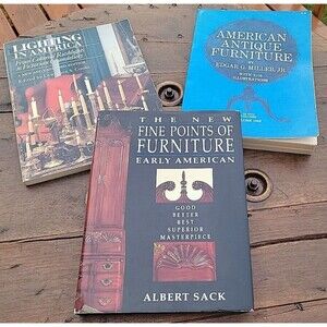 Books Antique American Furniture and Lighting Sack, Cooke, Miller Lot of 3